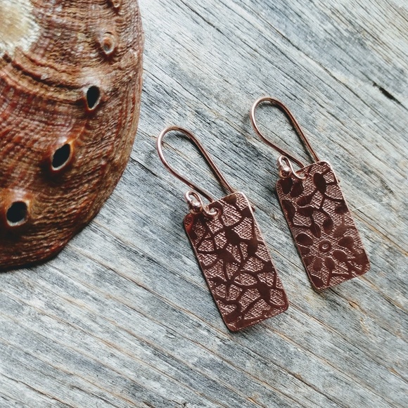 handmade for earthlings Jewelry - SOLD OUT🌿Floral Copper Earrings